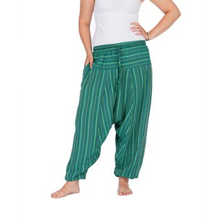 Aladinhose gestreift gelb-rasta M/L