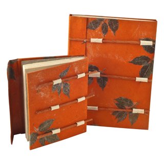 Loktapapier Notizbuch wood orange A6
