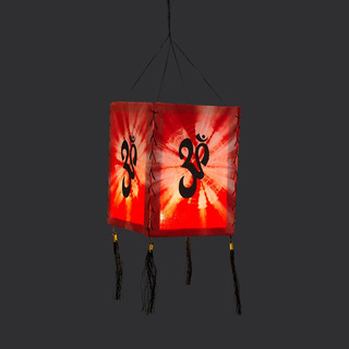 Lampenschirm aus Baumwolle Om rot