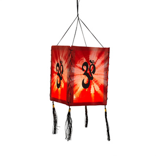 Lampenschirm aus Baumwolle Om rot