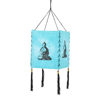Lampenschirm aus Baumwolle Buddha trkis