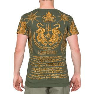 Thai Tempel Tattoo T-Shirt Tiger grn L