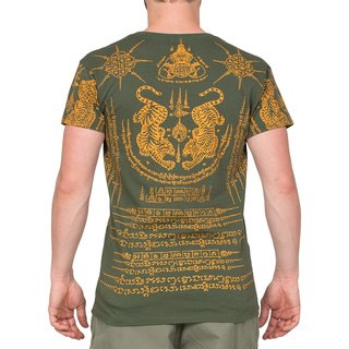 Thai Tempel Tattoo T-Shirt Tiger grn M